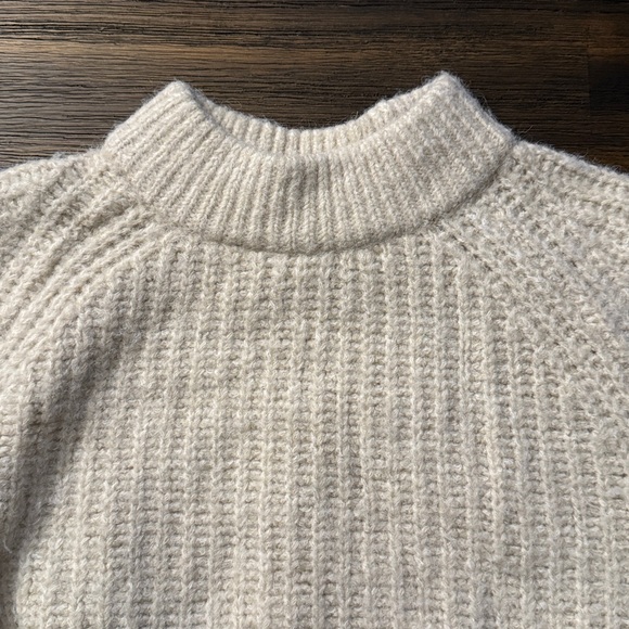 Universal Thread Thick Cream Knit Mock Neck Sweater Medium - Picture 2 of 10